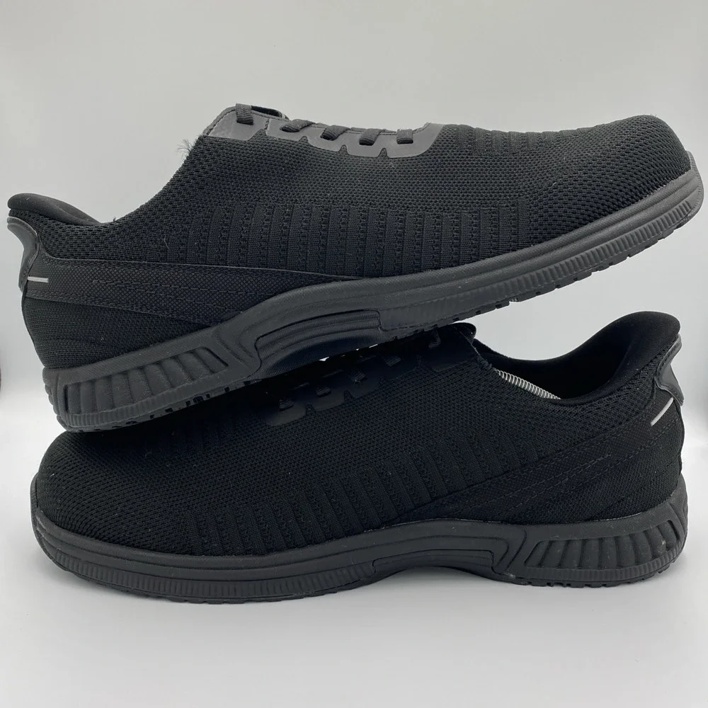 Orthofeet Yari Hands Free Sneaker Mens Sz 13 4E X-Wide Black Walking Shoes 20016